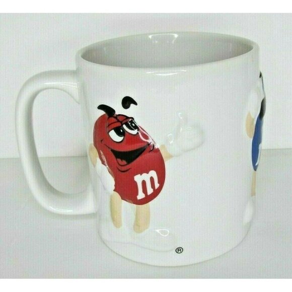 M&M's Coffee Mug Cup 3D Characters Red Blue Yellow Collectible Mars Inc. - Picture 2 of 6